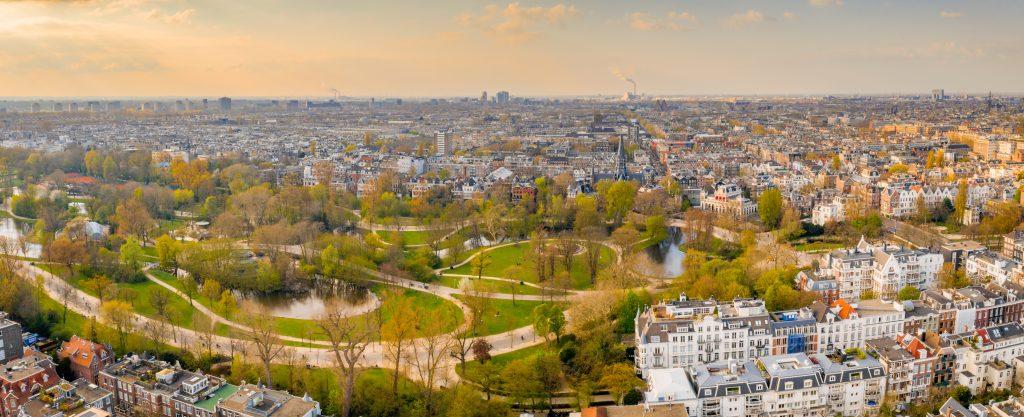 Aerial,View,Of,The,Vondelpark,In,Amsterdam.